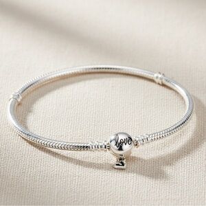 Elegant Silver Love Charm Bracelet
